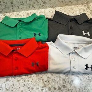 Under Armour boys golf polos - 4 pack